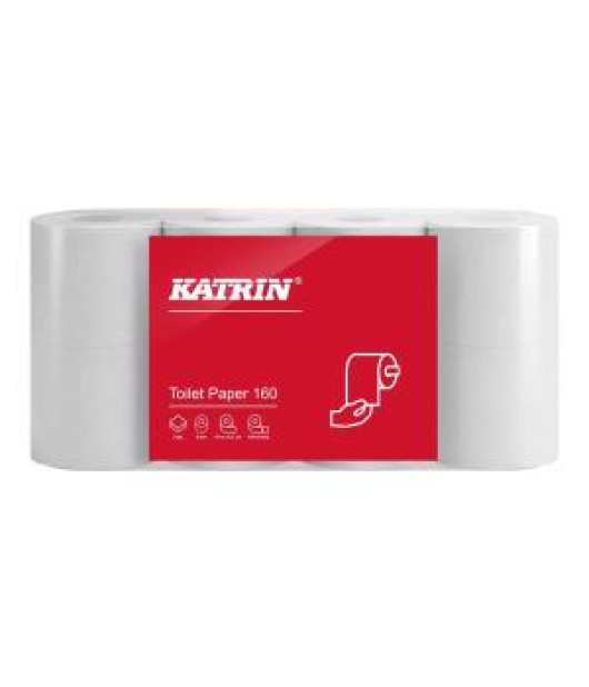Toaletný papier 2-vrstvový Katrin 160, návin 18 m (8 ks) 