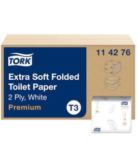 Toaletný papier 2-vrstvový skladaný extra jemný TORK Premium T3, 252 ks 