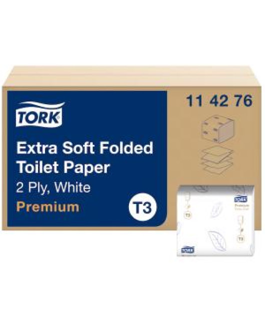 Toaletný papier 2-vrstvový skladaný extra jemný TORK Premium T3, 252 ks 