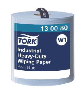 Priemyselné utierky v rolke 3-vrstv. TORK Heavy-Duty modré W1, 255 m 