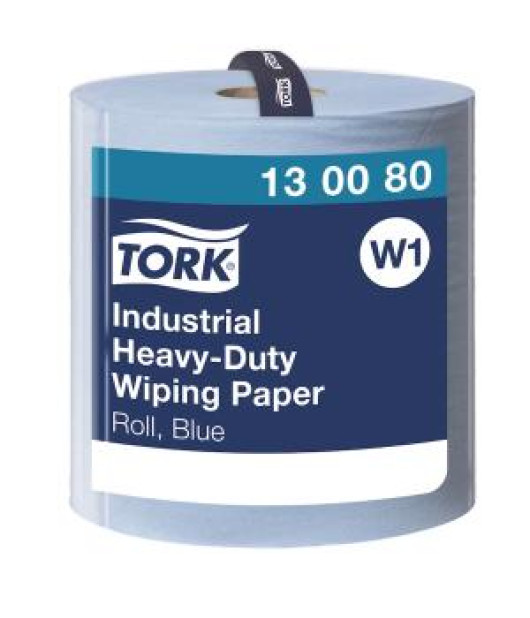 Priemyselné utierky v rolke 3-vrstv. TORK Heavy-Duty modré W1, 255 m 