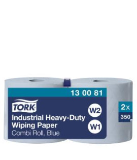 Priemyselné utierky v rolke 3-vrstv.TORK Heavy Duty modré W1/W2, návin 119 m (2 ks) 