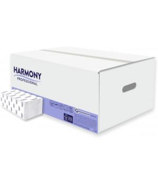 Papierové utierky skladané ZZ 2-vrstvové HARMONY recykel biele (20bal.) 