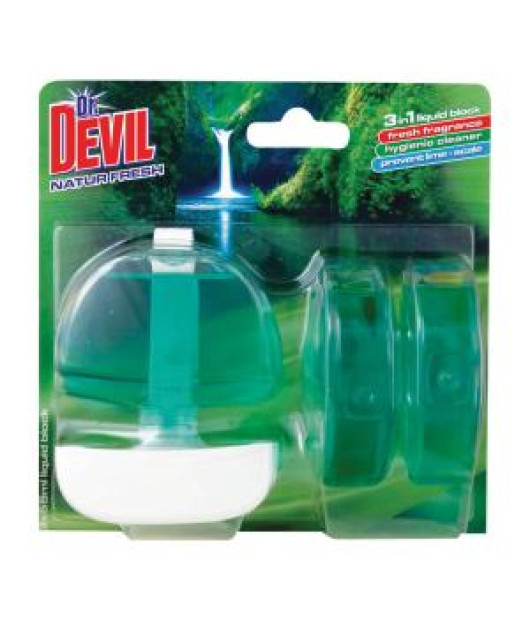 Dr. Devil závesný WC gél 3 x 55 ml - Natur Fresh 