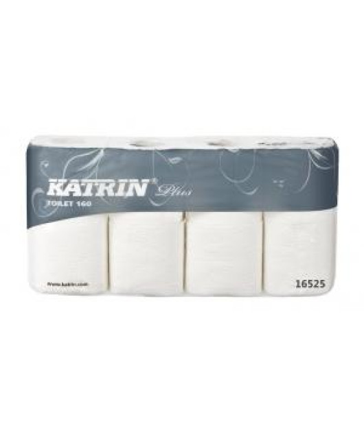 Toaletný papier 3-vrstvový KATRIN Plus Toilet 150, návin 17,25 m (8 ks) 