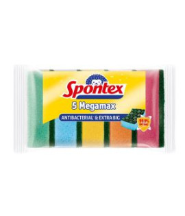 Hubka na riad veľká Spontex ANTIBAK 5 ks 