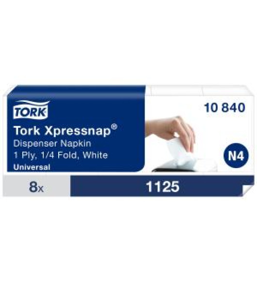 Papierové servítky 1-vrstv. TORK Xpressnap Snack. biele N4 (8x1125ks) 
