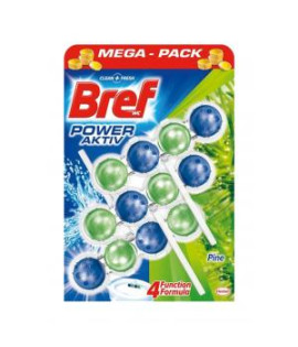 Bref Power Aktiv WC závesný blok tuhý 3 x 50 g Borovica 