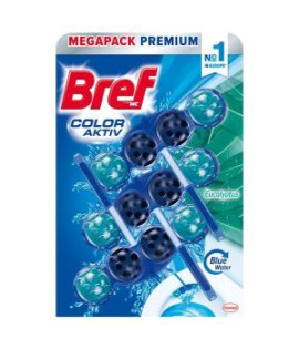 Bref Color Aktiv WC závesný blok tuhý 3 x 50 g Eukalyptus 