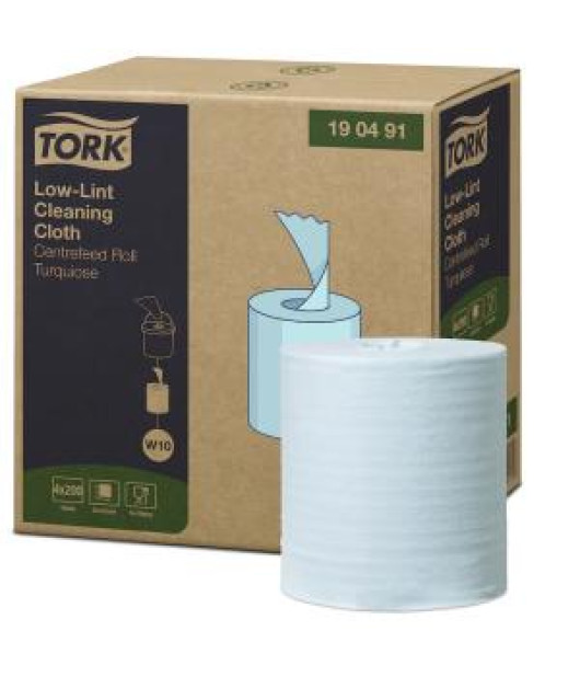 Papierové utierky v rolke 1-vrstv. 60m TORK Low-Lint tyrkysové W10, 4ks 