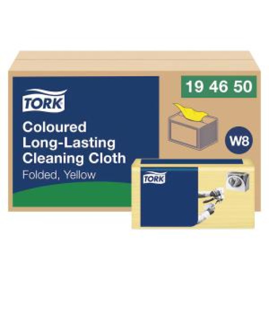 Čistiaca utierka 1-vrstv. TORK Long-Lasting žlté W8, 40 ks 