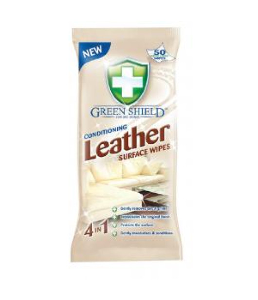 Green Shield čistiace utierky na kožu 50 kusov 