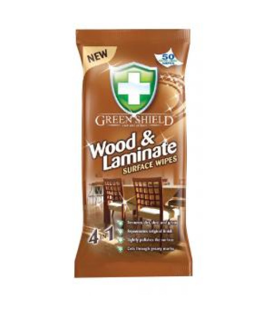 Green Shield čistiace utierky na drevo/laminát 50 kusov 