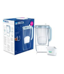 Filtračná kanvica Brita Glass Jug, 2,5 l, sklenená, svetlo modrá 