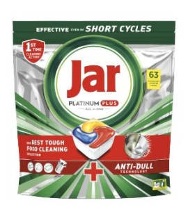 JAR tablety do umývačky riadu Platinum All in One Lemon 63 ks 