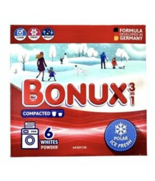 Bonux prací prášok White Ice Fresh, 6 PD 