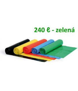 Vrece 240 ℓ 80 mic. 100 x 125 cm, HDPE zelené (1ks) 