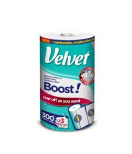Kuchynské utierky 3-vrstvové VELVET Boost 1ks 39m 