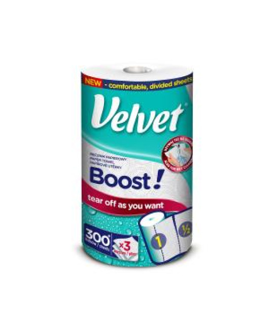 Kuchynské utierky 3-vrstvové VELVET Boost 1ks 39m 