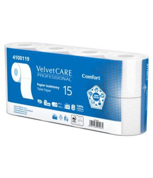 Toaletný papier 2-vrstvový VELVET CARE 100% celulóza 15m (8ks) 