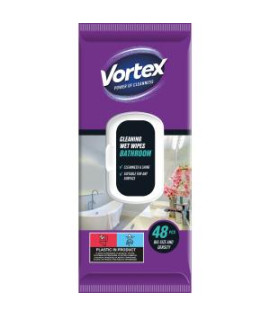 Vlhčené utierky VORTEX do kúpeľne, 48 ks 