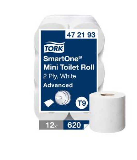 Toaletný papier 2-vrstv. TORK SmartOne Mini biely T9 (12 ks) 