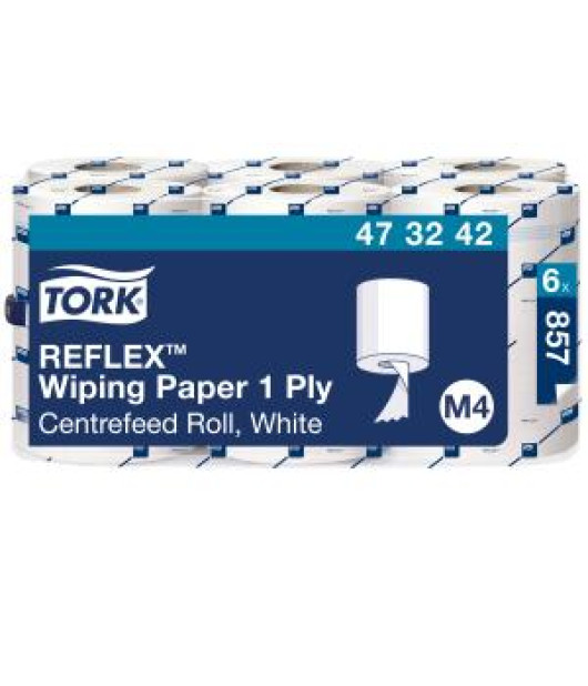 Papierové utierky v rolke 1-vrstv. TORK Reflex biele M4, návin 300 m (6 ks) 