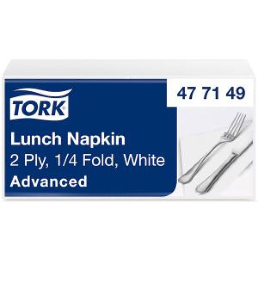 Papierové servítky 2-vrstv. TORK Exclusiv 33 x 33 cm, biele, 200 ks 