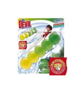 Dr.DEVIL BiCOLOR WC závesný blok tuhý 5Ball 1x35g Natur fresh 
