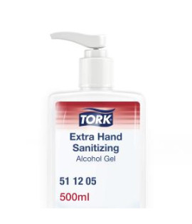 Tork Extra gélový dezinfekčný prostriedok na ruky s alkoholom 500ml 