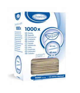 Špáradlá drevené hygienicky balené 2 x 65 mm (1000 ks) 