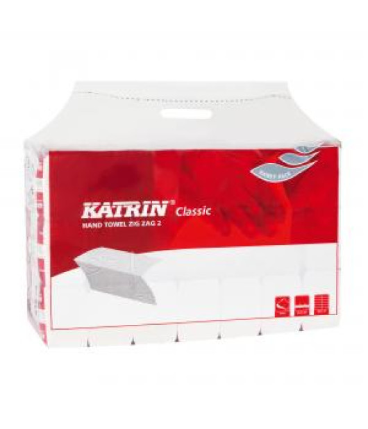Papierové utierky skladané ZZ 2-vrstvové KATRIN Classic Handy pack biele (20 bal.) 