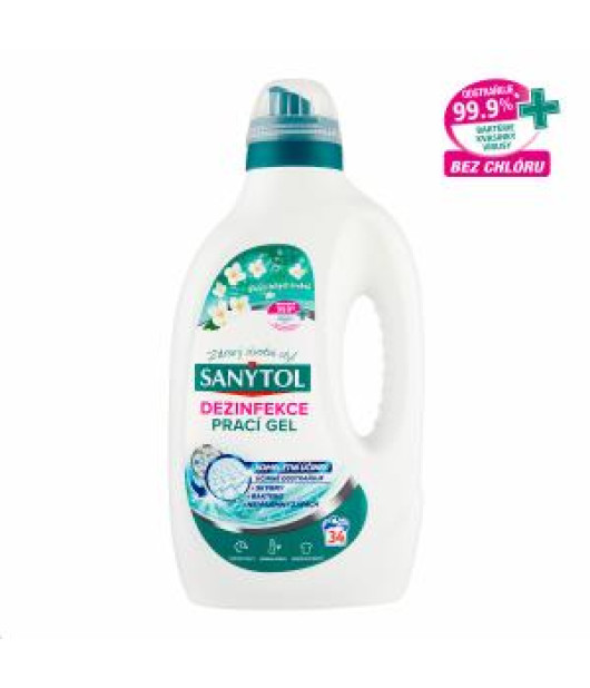 Sanytol prací dezinfekčný gél kvetinová sviežosť, 1,7 l, 34 PD 