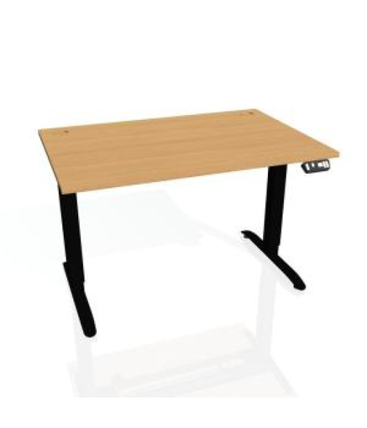 Pracovný stôl Motion, PO, 2S, 160x70,5-120,5x80 cm, buk/čierna 