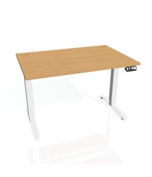 Pracovný stôl Motion, PO, 2S, 160x70,5-120,5x80 cm, buk/biela 