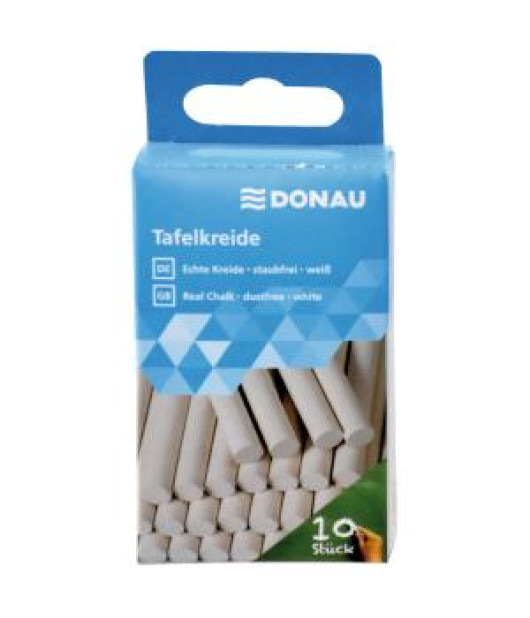 Kriedy na tabuľu DONAU biele, 10ks 