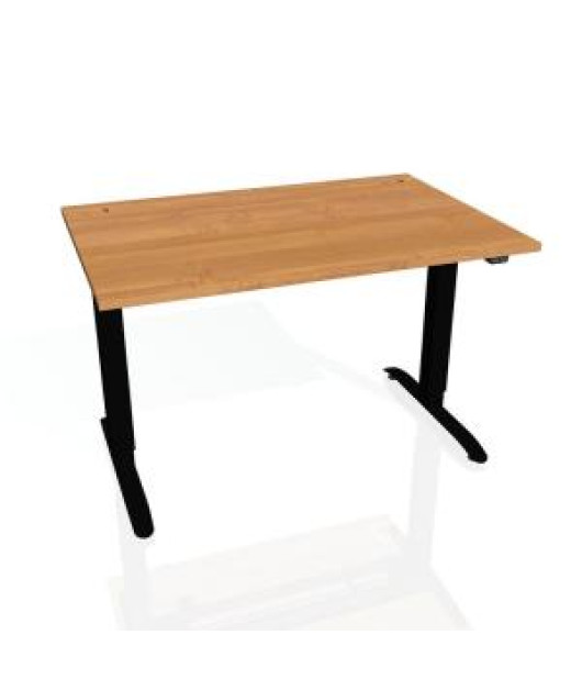 Pracovný stôl Motion, ZO, 2S, 180x70,5-120,5x80 cm, jelša/čierna 