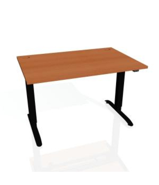 Pracovný stôl Motion, ZO, 2S, 180x70,5-120,5x80 cm, čerešňa/čierna 
