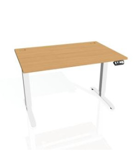 Pracovný stôl Motion, PO, 2S, 180x70,5-120,5x80 cm, buk/biela 