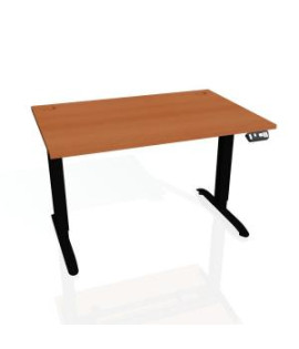 Pracovný stôl Motion, PO, 2S, 180x70,5-120,5x80 cm, čerešňa/čierna 
