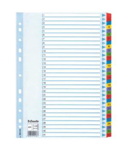 Kartónový rozraďovač Esselte Mylar 1-31 