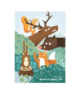 Farebný papier A3 10 listov 