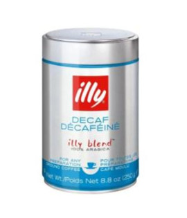 Káva Illy Decaf bezkofeínová 100% Arabica mletá v dóze 250g 