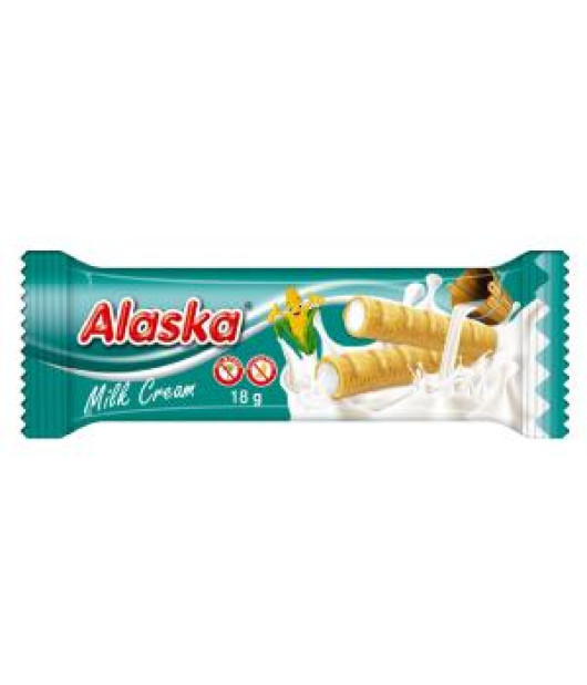 Trubičky Alaska plnené mliečným krémom 18 g 