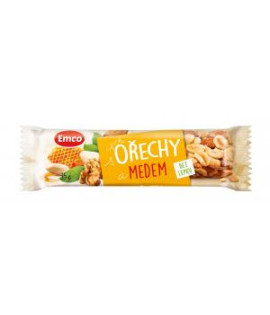 Tyčinka Emco bez lepku 35 g Orechy a med 