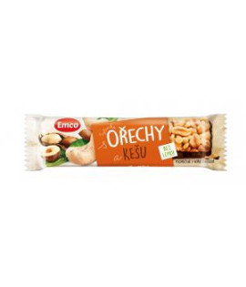 Tyčinka Emco bez lepku 35 g Orechy a kešu 