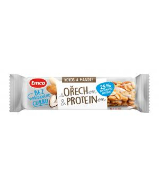 Tyčinka s orechom a proteínom-kokos a mandle 35g 