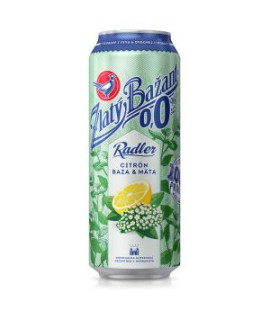 Pivo Zlatý Bažant 0% nealko radler 6 x 0,5 ℓ Citrón Baza Mäta plechovka 
