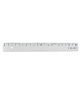 Pravítko Q-CONNECT 20cm transparentné 