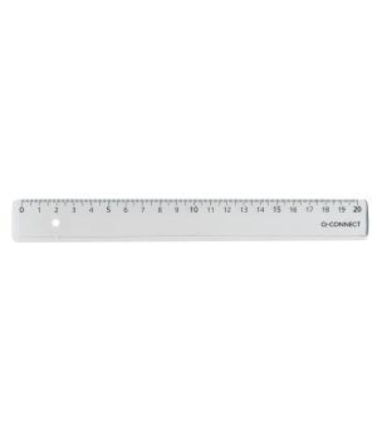 Pravítko Q-CONNECT 20cm transparentné 